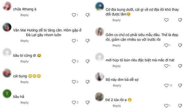  Dân mạng tá hỏa khi nhìn vòng 2 nhô to lên bất thường của Văn Mai Hương.