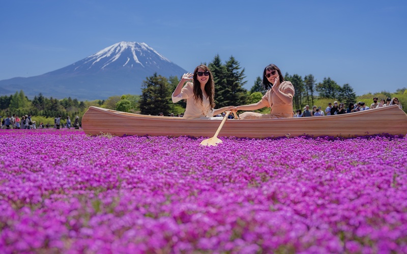 Mới đây, Diệp Chi khoe loạt ảnh "Những ngày xuân tuyệt đẹp ở Phú Sĩ" bên ái nữ của mình. Nhiều người không khỏi xuýt xoa với khung cảnh tuyệt đẹp cũng như vẻ xinh xắn của 2 mẹ con.
