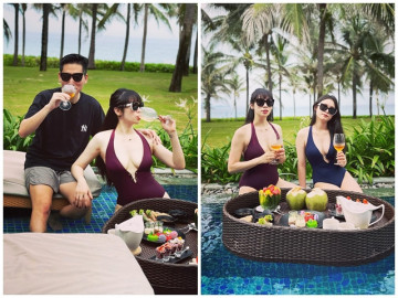 Sao Việt 24h: Vợ BTV Quốc Khánh khoe dáng chuẩn đét sau sinh 3 con nhưng vẫn bị ái nữ xinh đẹp lấn lướt