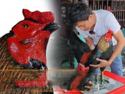 Tin tức - Chàng trai làm nghề lạ ở An Giang: Tạc tượng gà trống bằng xi-măng rồi đăng video “khoe”, 1000 khách đặt hàng