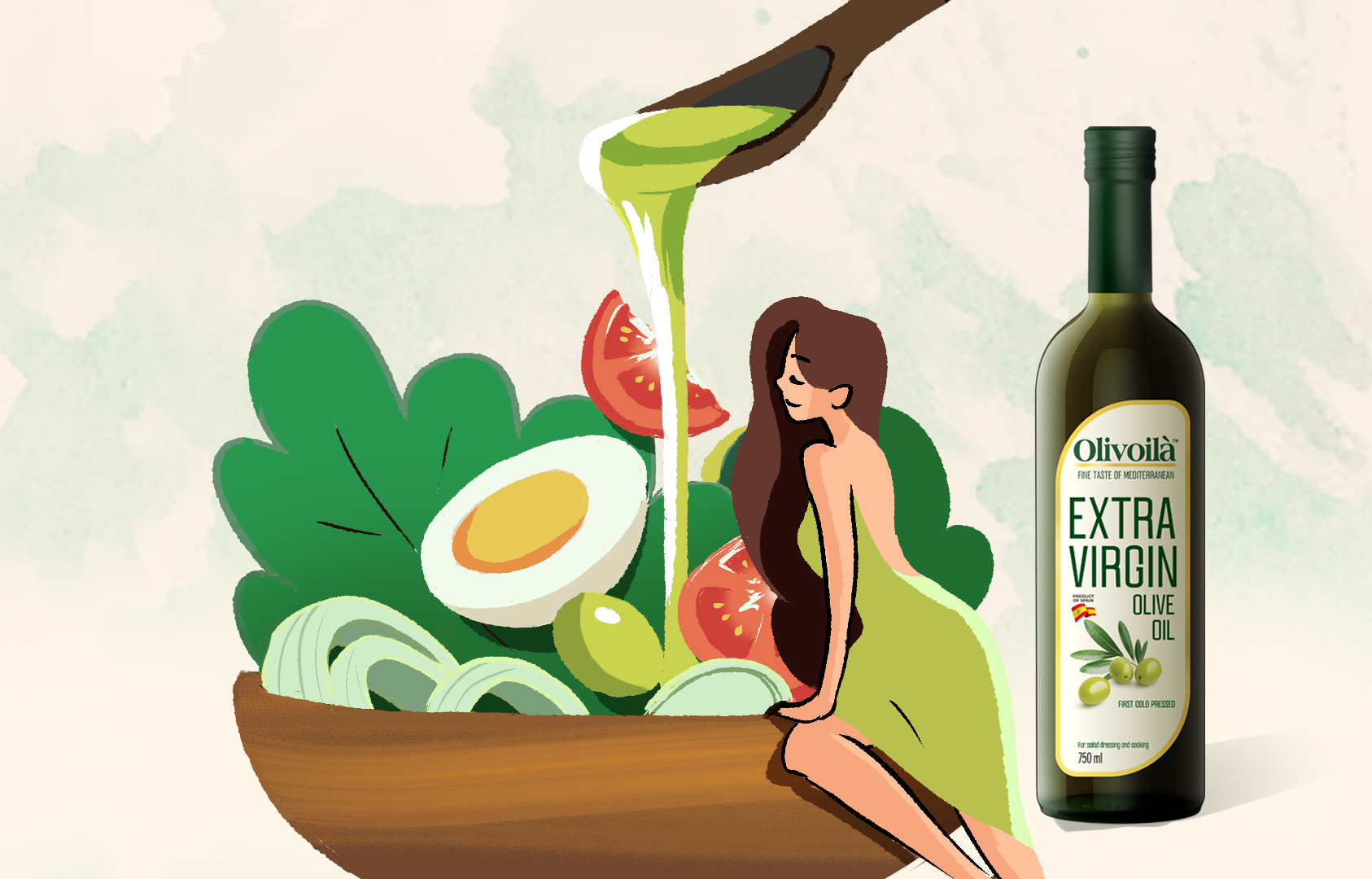 Trộn salad với dầu ôliu: Giữ gìn vóc dáng - Vạn người đều mê