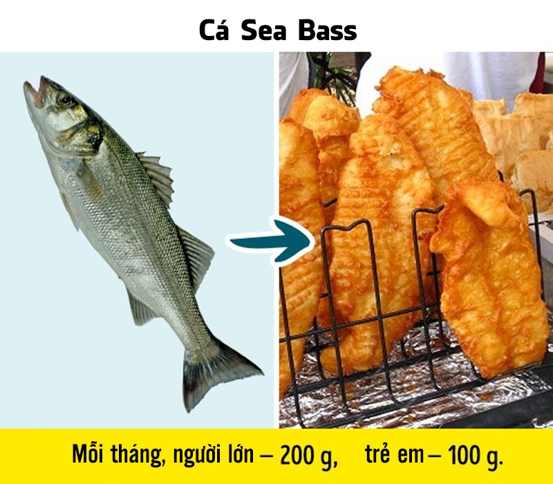 Cá Sea bass là cá thuộc họ cá mú (serranidae), trong bộ cá vược (perciformes). Loại cá này làm món nướng rát ngon nhưng chúng chứa một lượng thủy ngân dồi dào.
