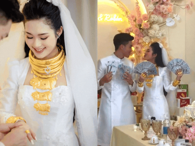 Làm đẹp - Cô dâu Long An nhận 14 cây vàng hot nhất MXH, ăn chay trường, dáng "thắt đáy lưng ong" chẳng thua hot girl