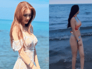 Làm đẹp - Em gái Công Vinh diện áo tắm khoe dáng như gái 18, nóng chẳng kém chị dâu Thủy Tiên