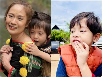 Con trai Thanh Thúy Đức Thịnh 4,5 tuổi kháu khỉnh, đáng yêu, đang bập bẹ tập nói rất tốt