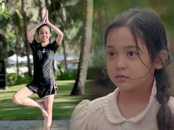 "Thiên thần" Thương Ngày Nắng Về: Tuổi 12 lớn xinh như thiếu nữ, đi biển mặc giản dị, dễ thương