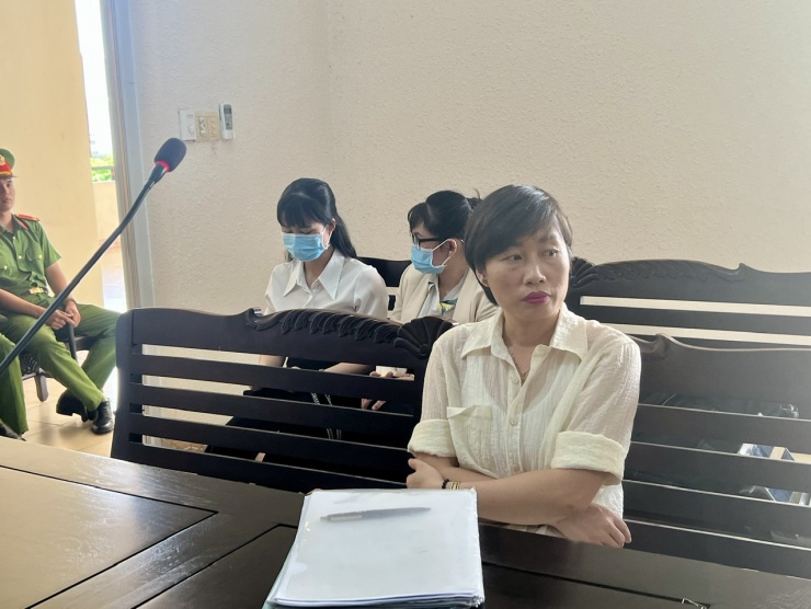 Bà Lan tại phiên tòa.