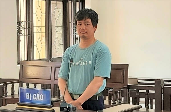 Bị cáo Khải tại phiên tòa sáng 30/6.