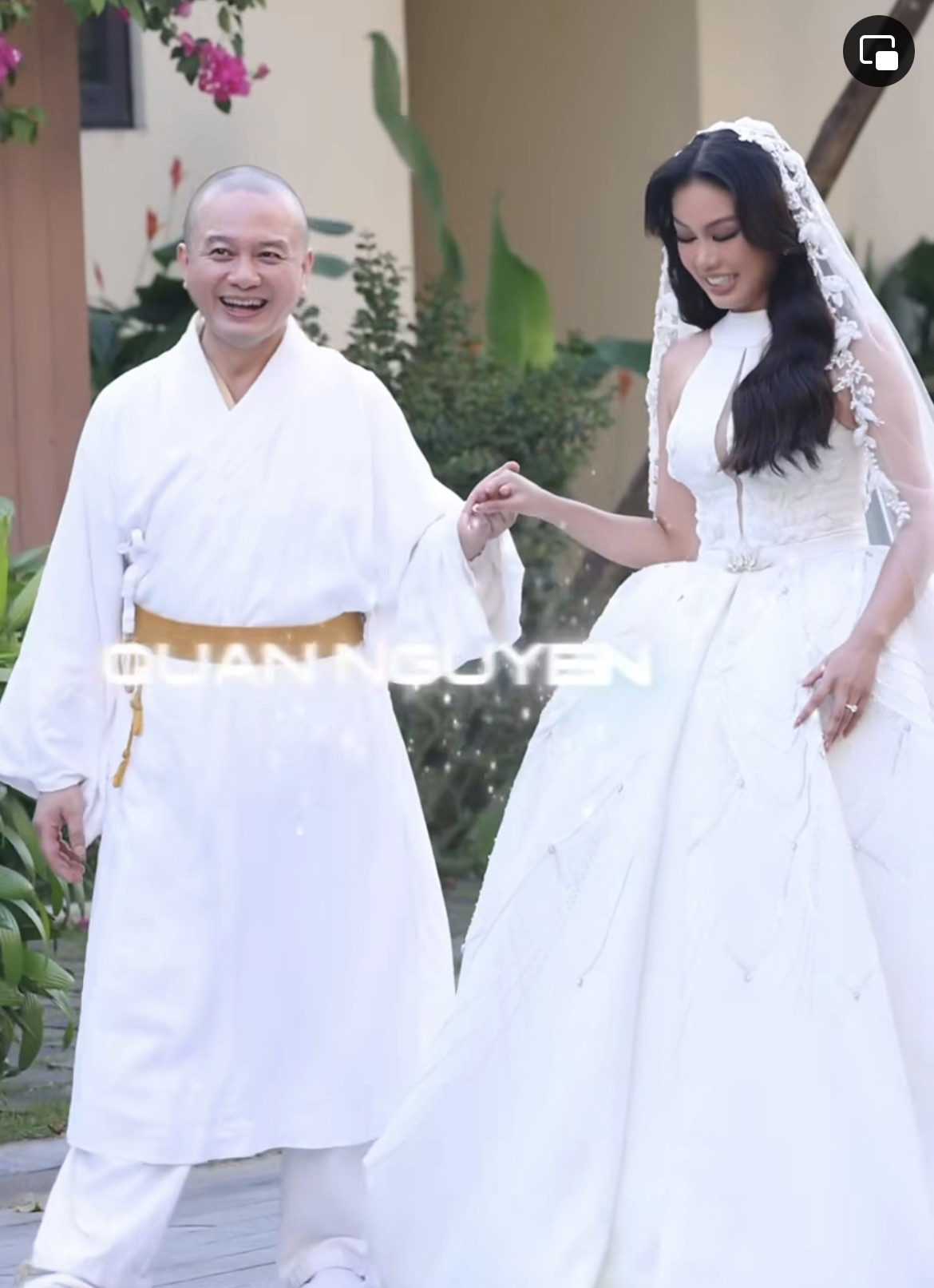 Thiên kim gia tộc sống thiền bí ẩn nhất Việt Nam làm cô dâu, mặc áo dài cưới "độc nhất vô nhị" - 6