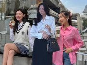 Thời trang - Học phối áo sơ mi sành điệu như Hoa hậu Thùy Tiên với 10 công thức đơn giản