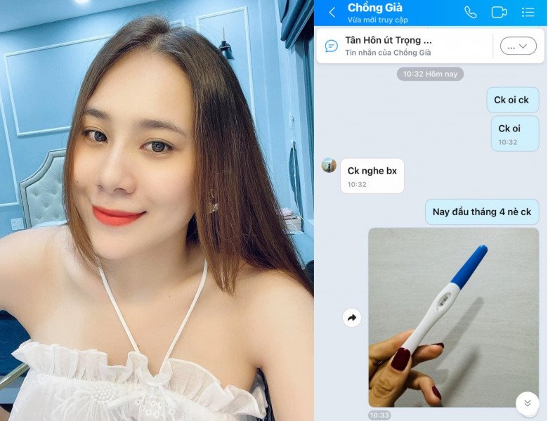 Diễn viên Hồ Bích Trâm chia sẻ đoạn tin nhắn báo tin có bầu với ông xã. Tuy nhiên, đến khi chồng mắc lừa, cô mới thú nhận đây chỉ là ảnh lấy lên mạng, không phải có thai thật.