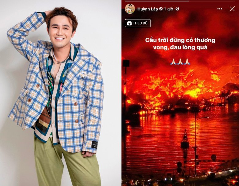 Diễn viên Huỳnh Lập bày tỏ niềm thương xót: Cầu trời đừng có thương vong, đau lòng quá.