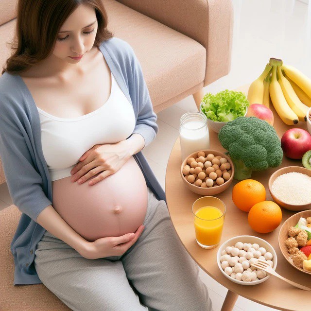 Mẹ bầu nên ăn đầy đủ các dưỡng chất theo đề nghị của bác sĩ để phòng bệnh nhiễm độc thai nghén.