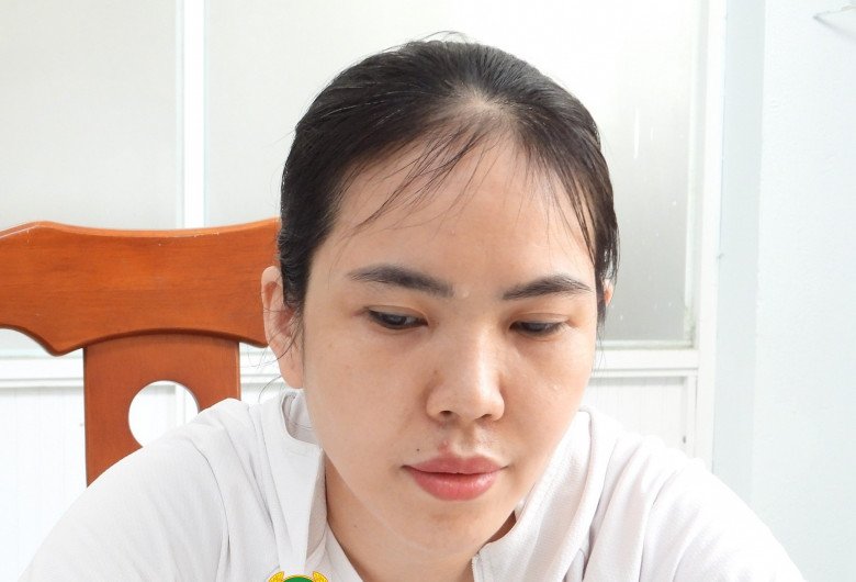 Đối tượng Nguyễn Thị Thanh Thảo tại cơ quan công an. (Ảnh: CAĐN)