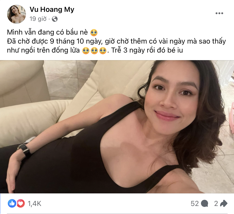 Á hậu Hoàng My “vỡ chum” trễ 3 ngày, tâm trạng như ngồi trên đống lửa khi chờ đợi con yêu chào đời - 1