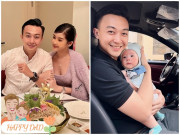 Yêu con - Chồng BTV của Lê Âu Ngân Anh thành thạo cho con uống sữa, thay tã, con trai càng lớn càng bám bố