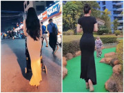 Yêu con - Mẹ Việt gây chú ý khi đẩy con trên phố Trung Quốc vì váy bó sát quá đẹp, quay mặt lại tất cả “ngã ngửa”