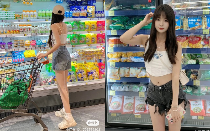 Áo hai dây đơn giản, trẻ trung và mát mẻ cũng là item được các cô nàng genZ "lăng xê" mặc trong nhiều hoàn cảnh, ngay cả đi siêu thị mua sắm vẫn phù hợp.
