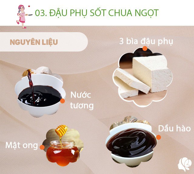 Nguyên liệu: - 3 bìa đậu phụ, mật ong, nước, nước tương nhạt, dầu hào.