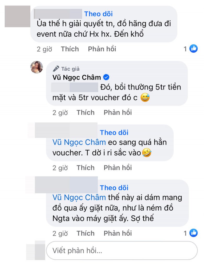 Phương pháp bồi thường của cửa hàng khiến nàng hot mom cảm thấy chưa thỏa đáng.