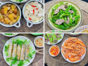 Bà bầu - Những mâm cơm nhà ngon mắt ngon miệng của mẹ bầu chăm chỉ, chồng đi vắng vẫn vào bếp nấu cơm