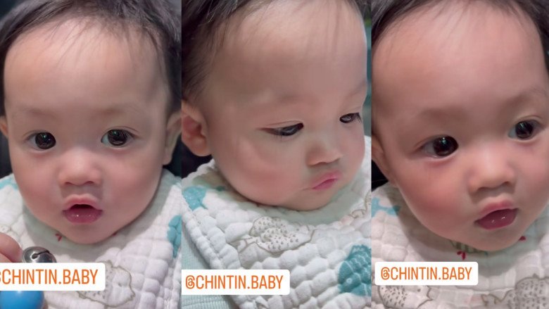 Biểu cảm dễ thương của Sutin - quý tử nhà Cường Đô La khiến người hâm mộ chịu không nổi.