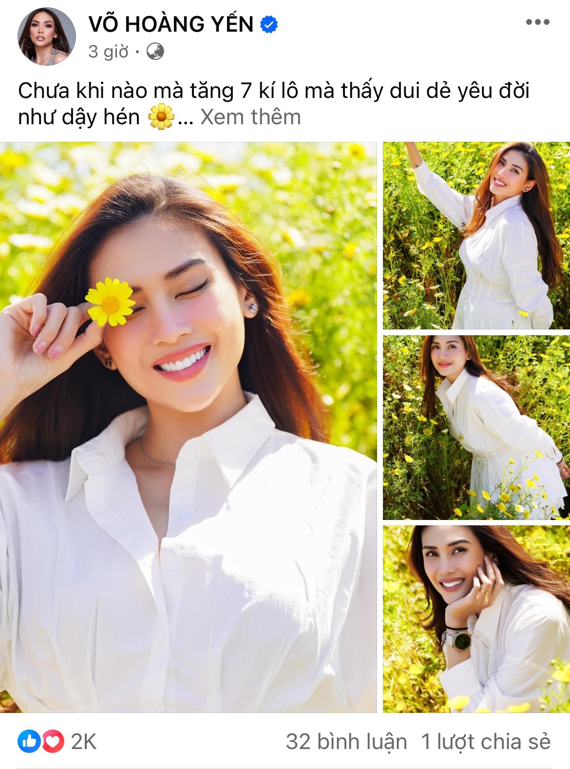 Võ Hoàng Yến đang tận hưởng những ngày mang thai tràn ngập hạnh phúc.