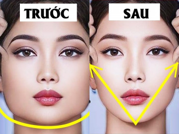 Không cần dao kéo, chỉ làm 5 động tác này, mặt to tròn hoặc vuông chữ điền biến đổi thành V-line