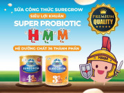 Sữa Suregrow - Dòng sữa công thức có chứa siêu lợi khuẩn HMM được các mẹ tin dùng cho con