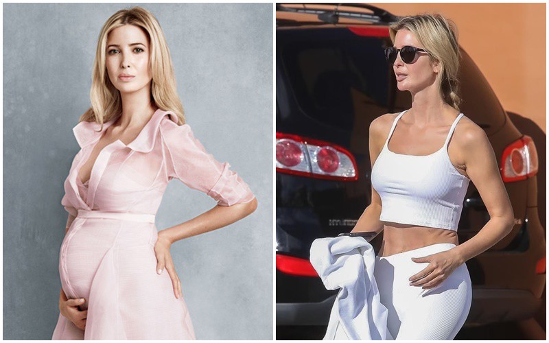 Sau cả 3 lần sinh nở, Ivanka Trump đều nhanh chóng lấy lại vóc dáng.
