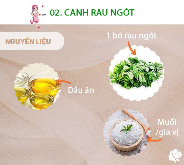 Chuẩn bị: 1 bó rau ngót, muối hoặc bột canh, xíu dầu ăn.