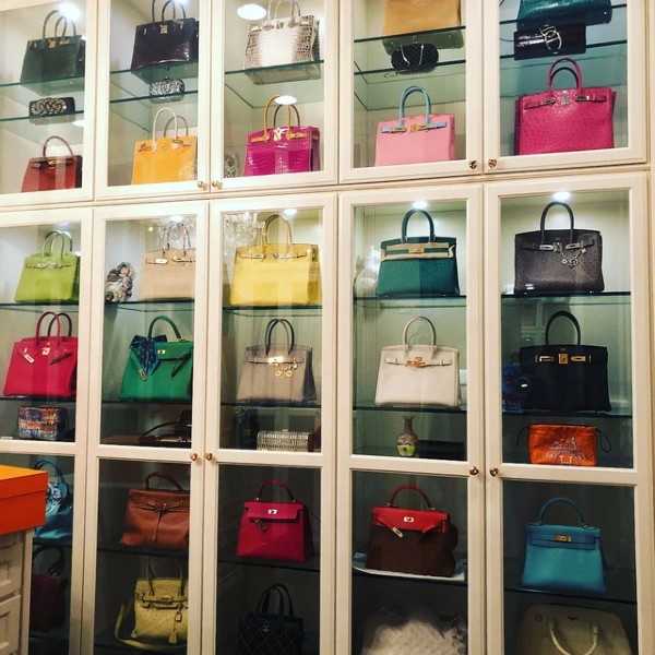 Căn phòng bạc tỷ toàn túi hiệu của nữ tỷ phú.