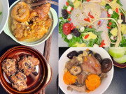 Bà bầu - Những mâm cơm cữ chị gái nấu cho em gái ăn, không phải bà đẻ nhìn cũng thèm