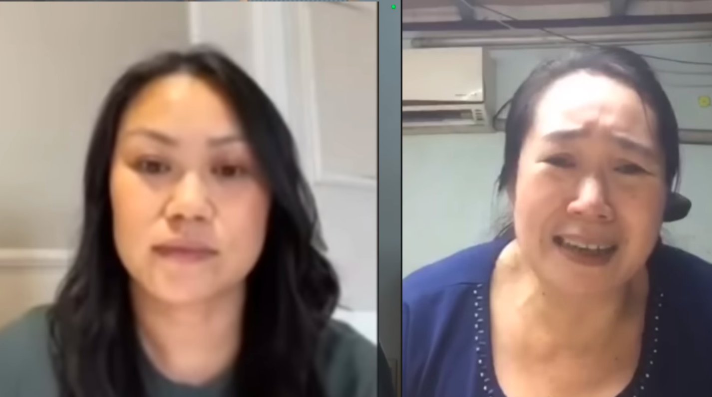 Giây phút xúc động khi hai mẹ con gặp lại nhau thông qua một cuộc gọi điện video call trên kênh Tuấn Vỹ kết nối yêu thương