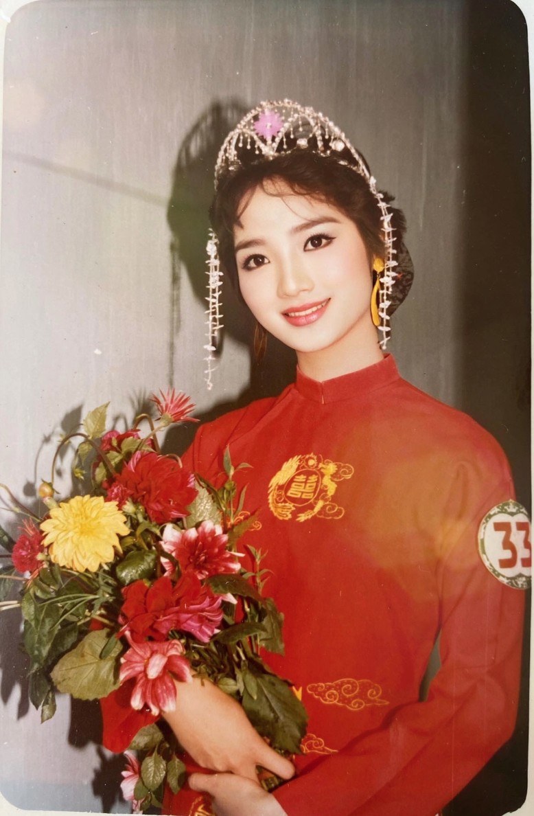Giáng My thời điểm đăng quang Người đẹp đất Tổ, sau đổi tên thành Hoa hậu đền Hùng.