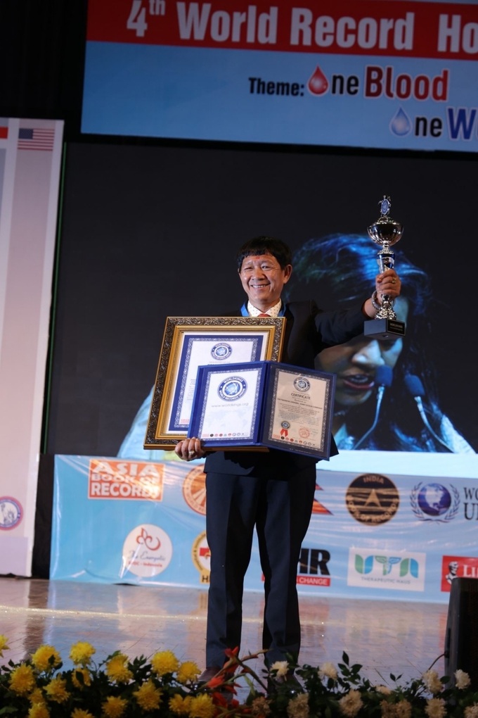 Ông Tường được Tổ chức Kỷ lục thế giới vinh danh vào năm 2022