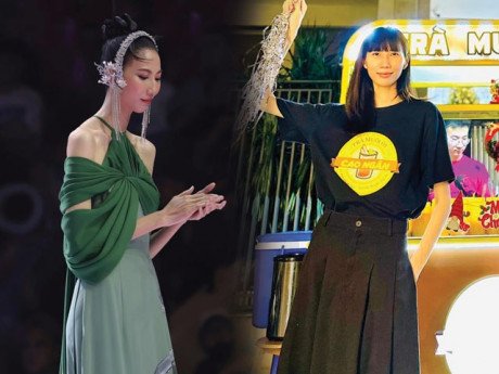 Nhan sắc cô gái bán trà bên lê đường chân siêu dài, từng là người mẫu đình đám