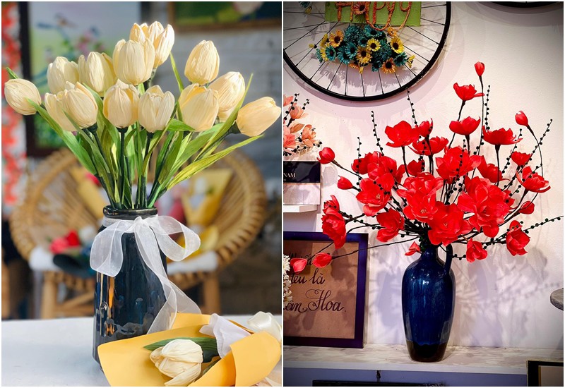 “Hoa từ vỏ bắp ngô không phải là hoa giả, hoa được kết tinh bởi tình yêu thiên nhiên và sự sáng tạo của người Việt Nam nên mình thường gọi là hoa cười hay hoa thanh tịnh (gọi là hoa thanh tịnh vì hoa được sáng tác trong tiếng nhạc Phật an nhiên).
