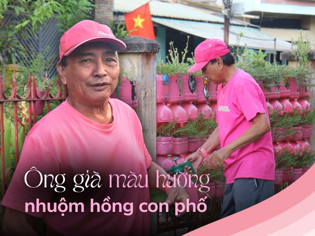 Độc lạ ông già màu hường ở Sài Gòn: Nhuộm hồng từ trong nhà ra ngoài phố, khẳng định “hồng nam tính”