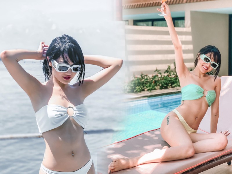 Trên trang cá nhân, Bảo Anh từng liên tục "gây sốt" khi khoe dáng diện bikini với 3 vòng nóng bỏng. Người đẹp khiến dân tình xuýt xoa khi sở hữu hình thể thon thả đáng ngưỡng mộ.
