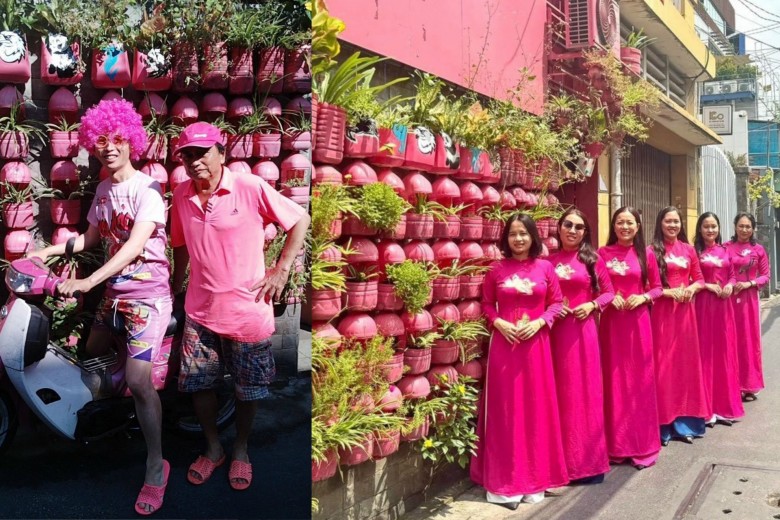 Độc lạ ông già màu hường ở Sài Gòn: Nhuộm hồng từ trong nhà ra ngoài phố, khẳng định “hồng nam tính” - 6