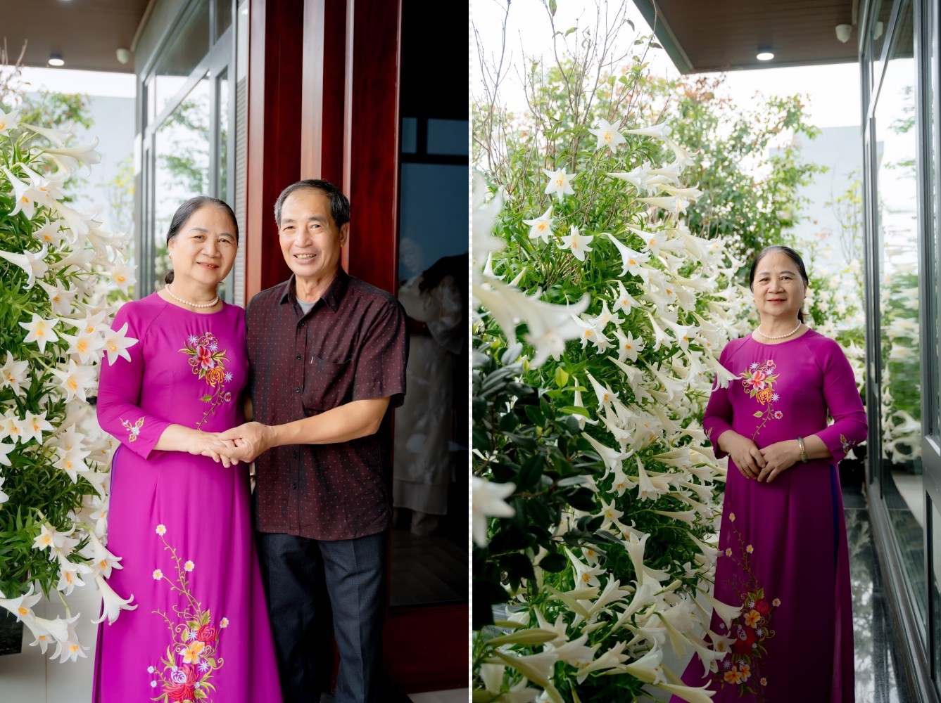 Bố mẹ chồng chị Quỳnh Liên cũng rất yêu hoa, luôn ủng hộ đam mê của chị. 