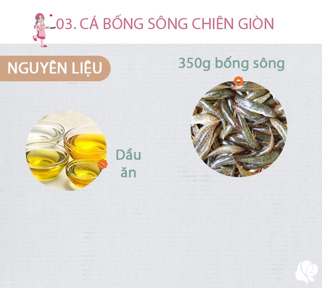 Chuẩn bị: 350g bống sông, dầu ăn.