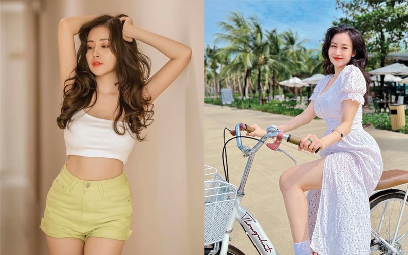 Bà Tưng mới đây cũng khoe khéo chiếc bụng săn chắc và xinh tươi bằng áo croptop cotton mỏng nhẹ, chân váy denim hay váy xẻ tà cao để thoải mái hơn trong thời điểm này. 
