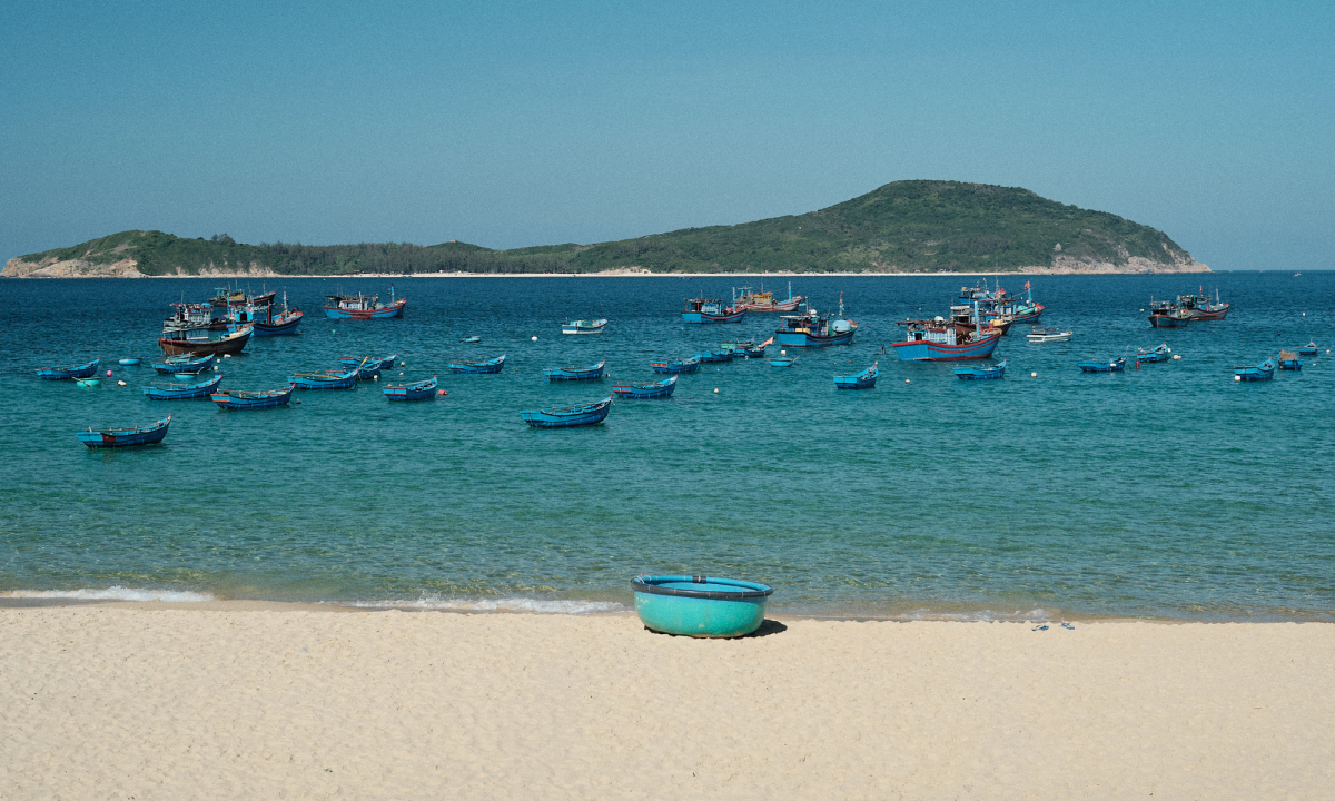 Cù lao Mái Nhà rộng khoảng 1,2 km2, không có nhà dân. Đức cảm giác như đang ở một hoang đảo với những ghềnh đá cao đan xen rừng cây tầng thấp, thảm cỏ rộng và tầm nhìn ra biển bao la.