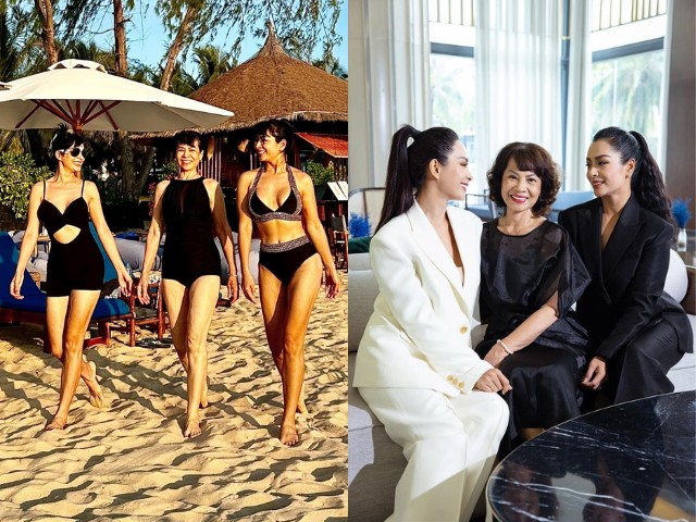 Làm đẹp - Nhan sắc 3 thế hệ nhà cặp siêu mẫu song sinh Thúy Hà - Thúy Hạnh khi diện bikini thả dáng siêu chuẩn