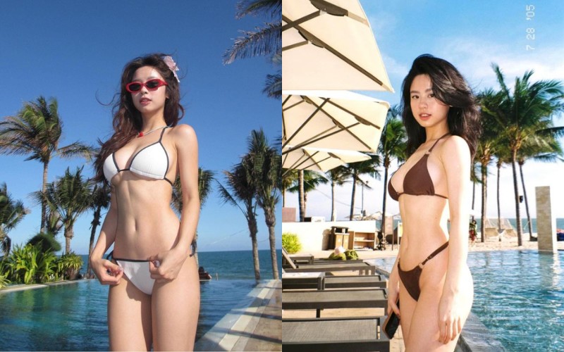 Sở hữu hình thể cân đối như người mẫu, Hàn Hằng thường xuyên khoe ảnh diện bikini hai mảnh khoe đường cong quyến rũ.
