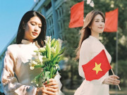 Thời trang - Dàn Hoa - Á hậu chỉ mặc áo dài đơn giản, vẫn đẹp như nàng thơ trong ngày Đại lễ 30/4