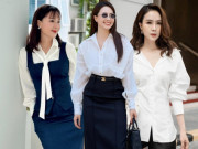 Thời trang - Đi làm lại sau lễ, học Hồng Diễm phối áo sơ mi trắng, ghi điểm trẻ xinh không cứng nhắc