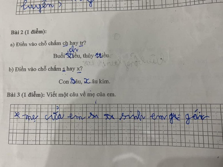 Mẹ cũng không biết nên giải thích như thế nào về lỗi sai này.